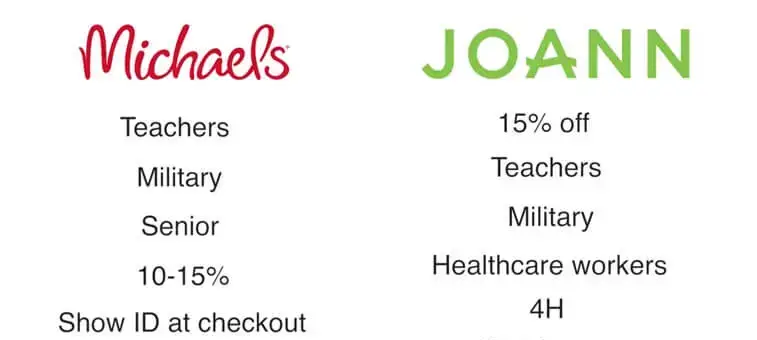 michaesl and joanns discounts