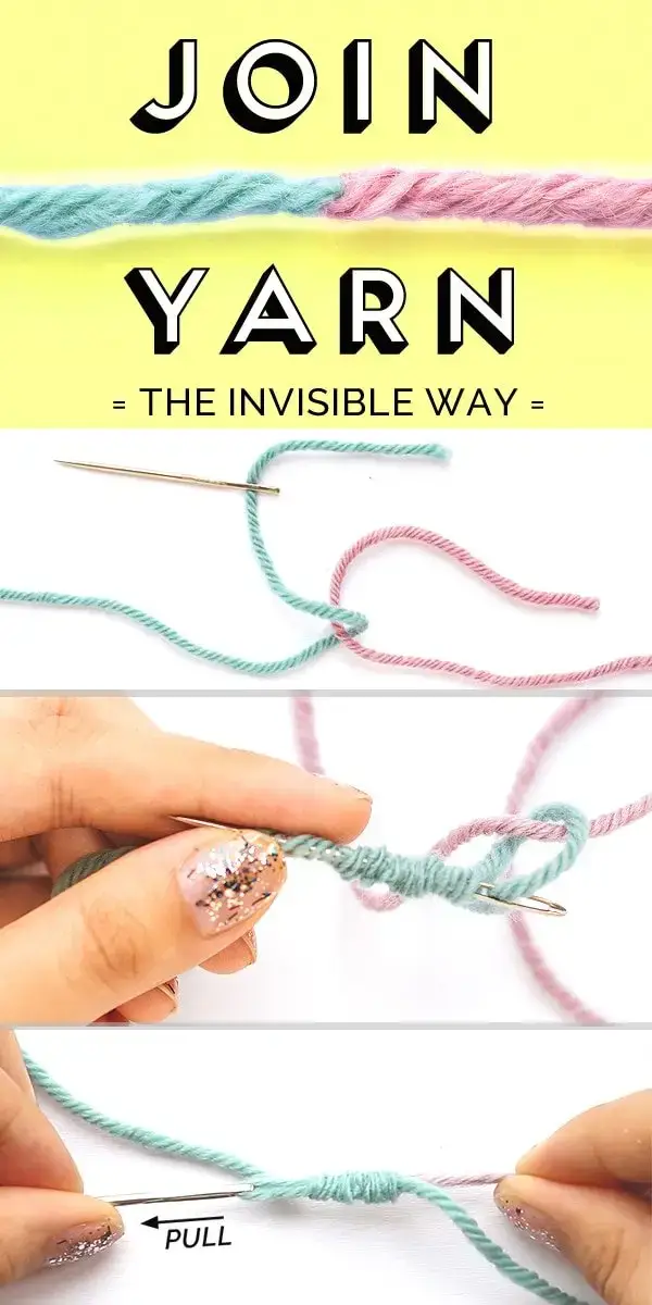 Joining Yarn together photos