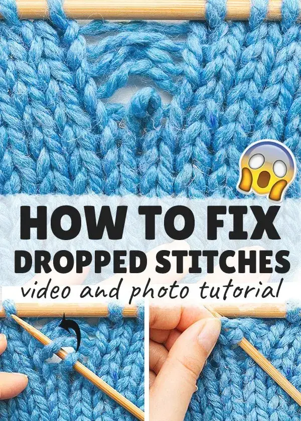 knitting with a dropped stitch