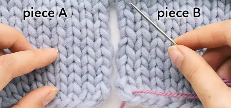 mattress stitch seaming knitting