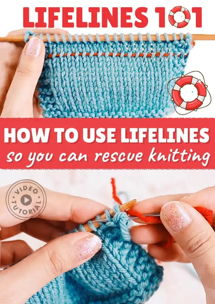 how to insert lifelines into knitting