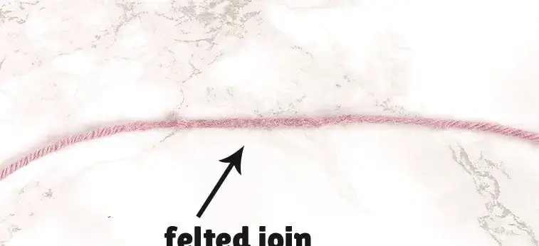 yarn that has been joined together by felting