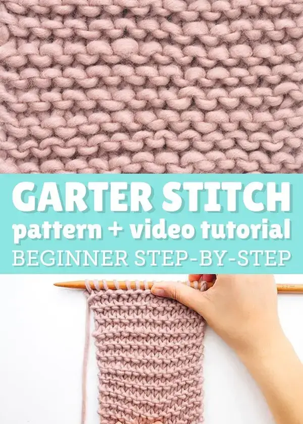 garter stitch knitting on needles
