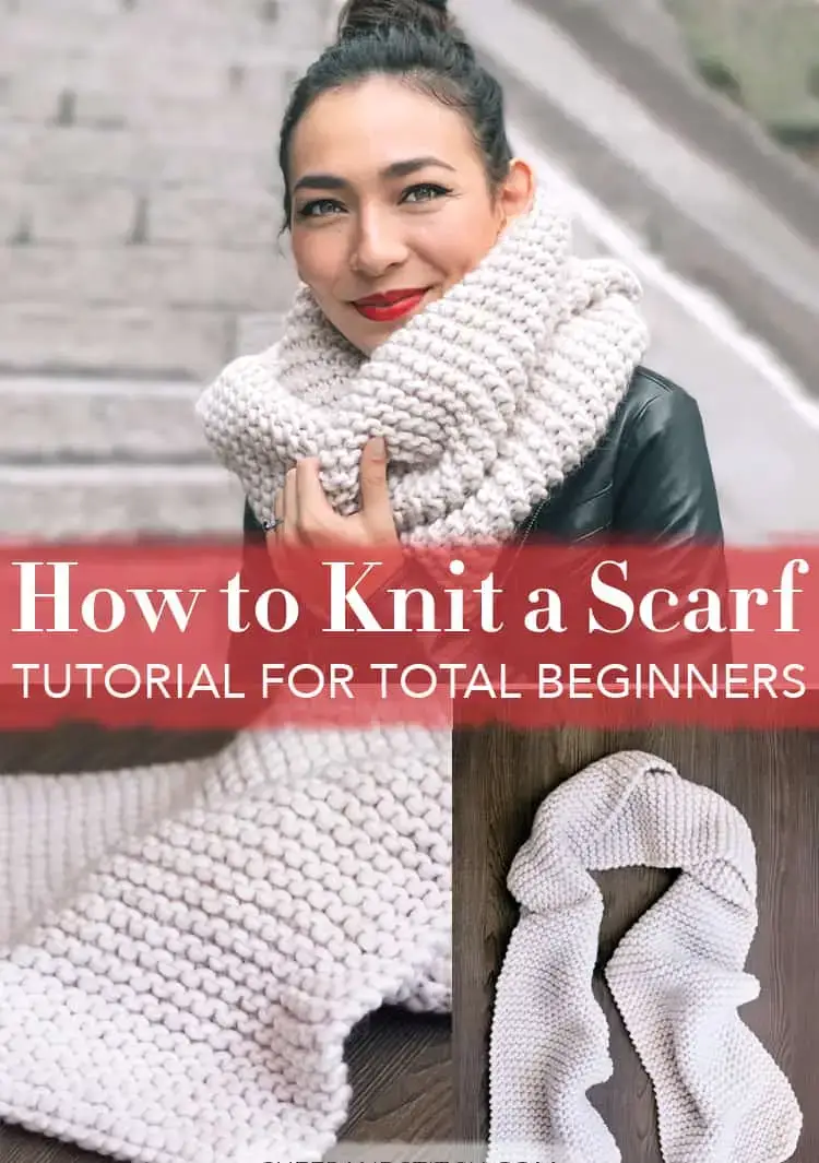 girl wearing a white knit scarf