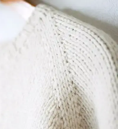 A raglan sleeve grows out of the neckline.