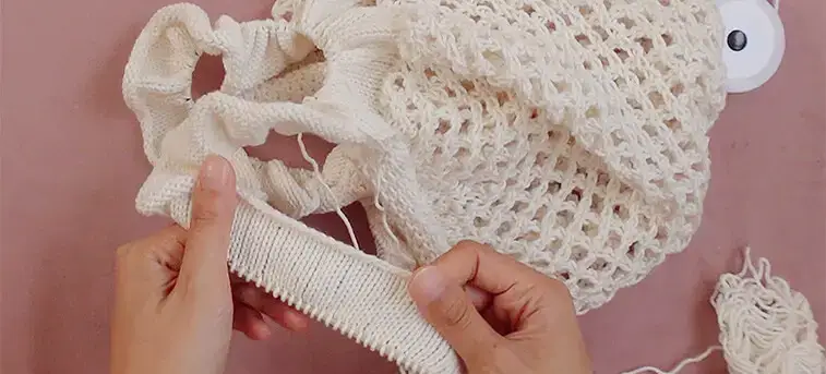 Knitting the Longchamp Le Pliage Filet bag