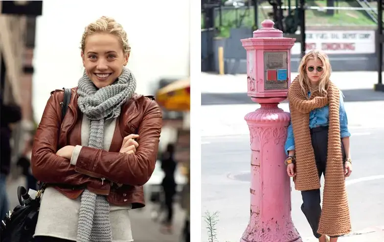 chunky knit scarf how to knit