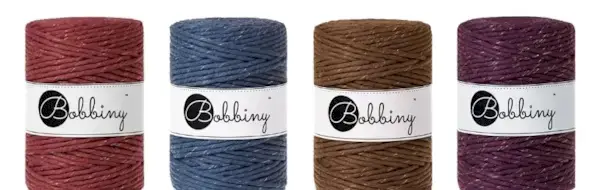 15 Easy DIY Macrame Christmas Ornaments to Hang in Your Tree - Gold Sparkle Macrame Cords