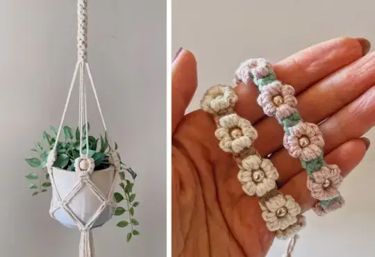 Get Ready for Spring With 15 Gorgeous Macrame Flower Tutorials by Bochiknot  Mimi & basket