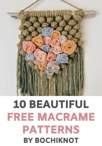 10 Gorgeous Free Macrame Patterns and Video Tutorials by Bochiknot + Interview  Mimi & basket 