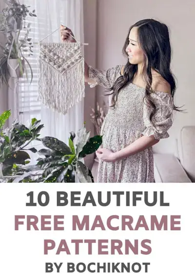 Aprende macramé con la talentosa profesora Nicole de Bochiknot 10 patrones de bricolaje gratuitos