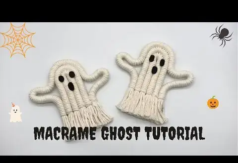 Spooky Halloween Macrame Ghosts by Summer Macrame – DIY Macrame Ghost Tutorial