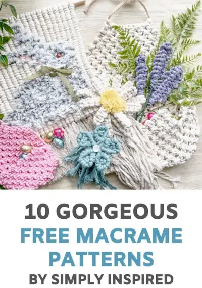Simply Inspired Macrame Patterns and Free Video Tutorials  Mimi & basket
