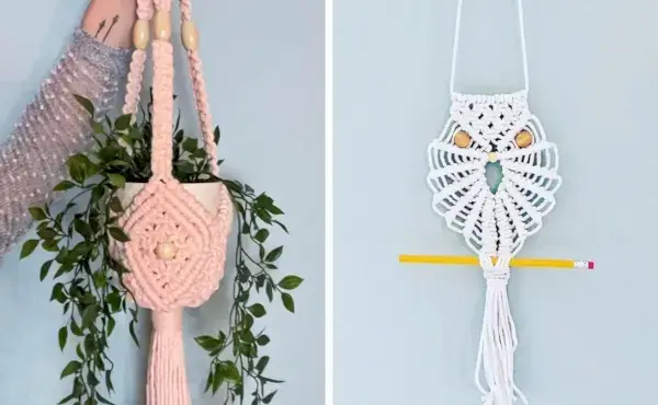 Simply Inspired Macrame Patterns and Free Video Tutorials  Mimi & basket 