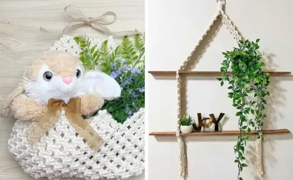 Simply Inspired Macrame Patterns and Free Video Tutorials  Mimi & basket