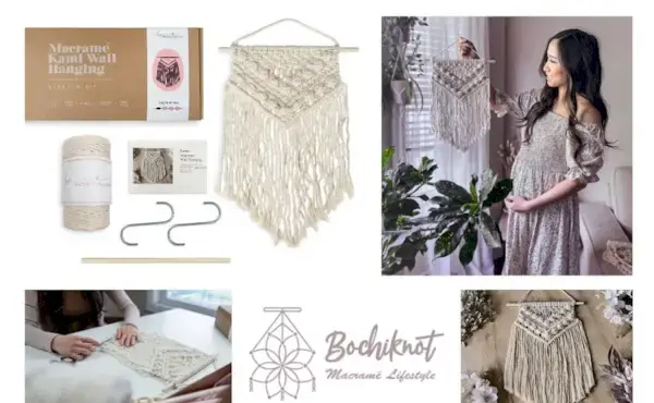 Bochiknot Macrame DIY Kit by Bochiknot Macrame  Mimi & basket