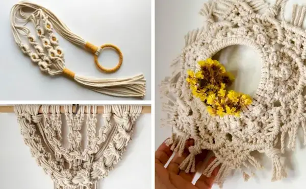14 Beautiful and Unique Macrame Tutorials by Ourania from myTotalHandmade