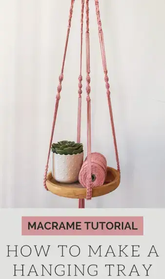 Easy DIY Macrame Hanging Tray Tutorial for Beginners  Mimi & basket pattern hanging shelf
