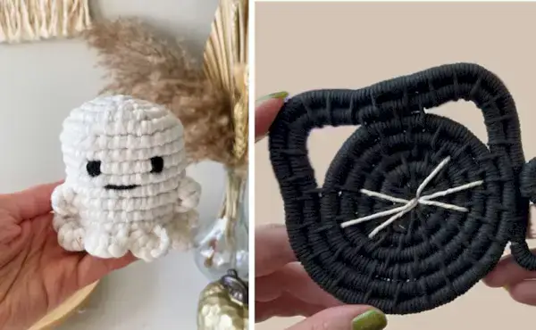 18 Spooky Macrame Halloween-tutorials för nybörjare