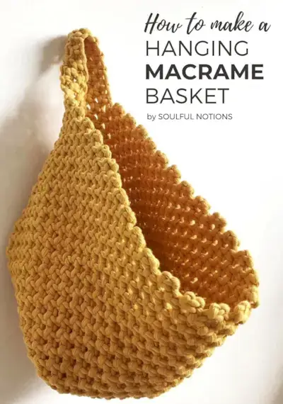 How to Make a Hanging Macrame Basket - Video Tutorial by Soulful Notions 