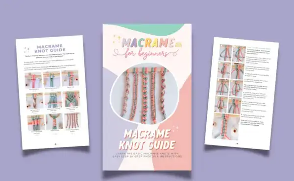 Free Macrame Wall Hanging Tutorial for Absolute Beginners with Step-by-Step Photo Instructions & Knot Guide