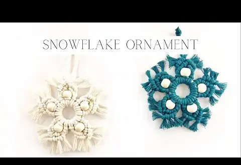 10 semplici idee per decorazioni invernali in macramè fai-da-te per principianti