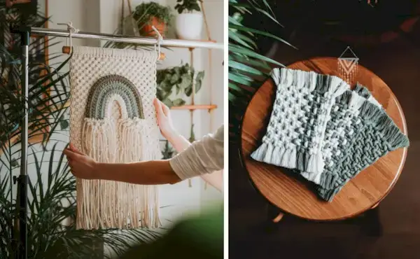 12 Gorgeous Free DIY Macrame Patterns by Hanga Macrame  Mimi & basket