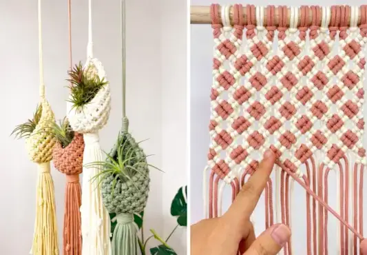 19 tutoriels gratuits en macramé pour les débutants et au-delà par Miss Knottie Macrame !