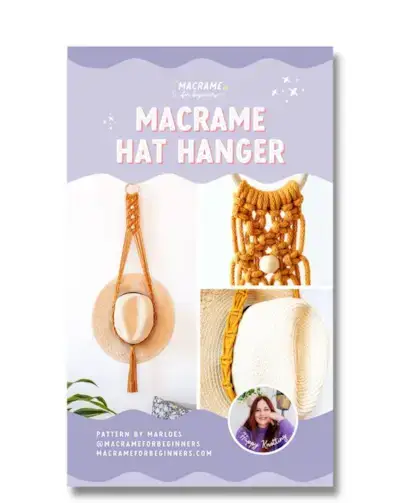 Easy DIY Macrame Hat Hanger Tutorial for Beginners (PDF) - Happy Knotting Macrame Patterns