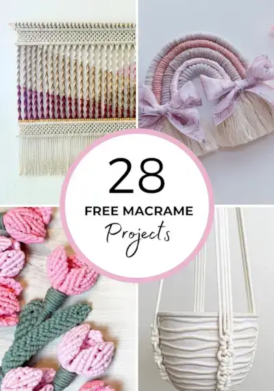 28 FREE Macrame Patterns To Celebrate 28K Facebook Group Members  Mimi & basket