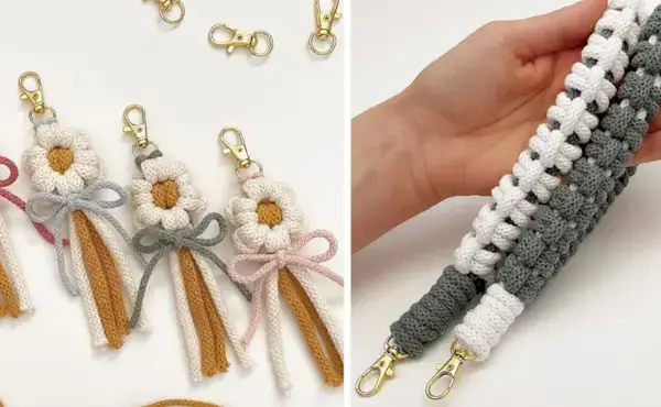 21 Easy DIY Macrame Keychain Tutorials for Beginners