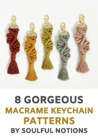 Macrame Keychain Tutorials by Soulful Notions  Mimi & basket