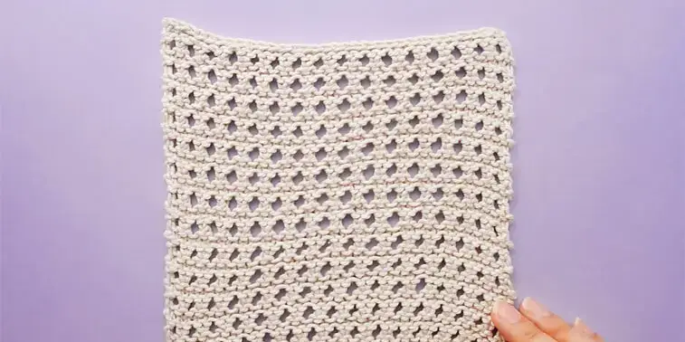 open honeycomb stitch reverse