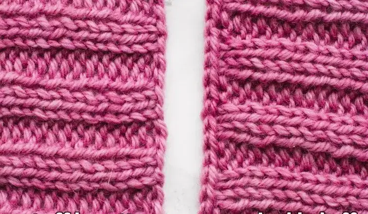 casting off in pattern comparison with regular cast off