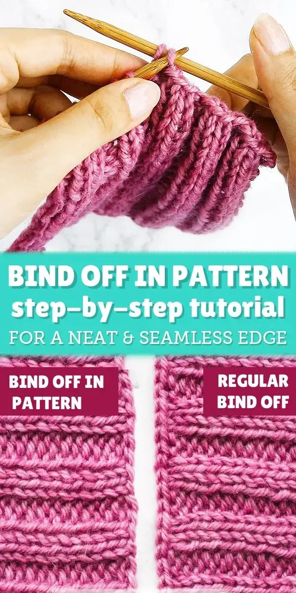 bind off in pattern knitting