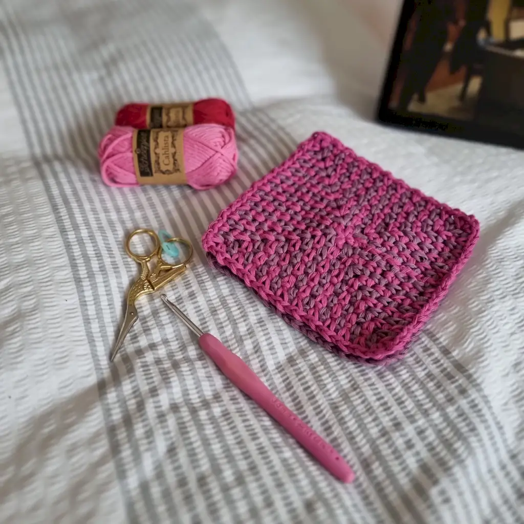 สี่เหลี่ยมสีชมพูจาก 109 ผ้าห่ม