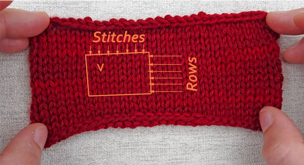 menghitung baris dan jahitan