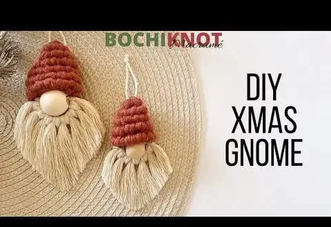 บทช่วยสอนเครื่องประดับ Macrame Christmas Gnome – ความท้าทาย Macrame Christmas ปี 2024