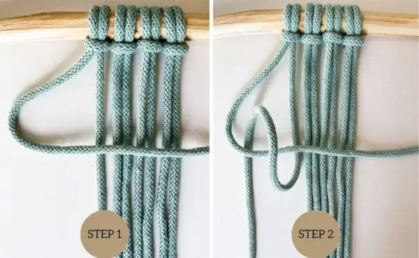 Double Half Hitch Knot Step-by-step Tutorial with Photos - Step 1  Mimi & basket