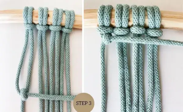 Double Half Hitch Knot Step-by-step Tutorial with Photos - Step 3  Mimi & basket 