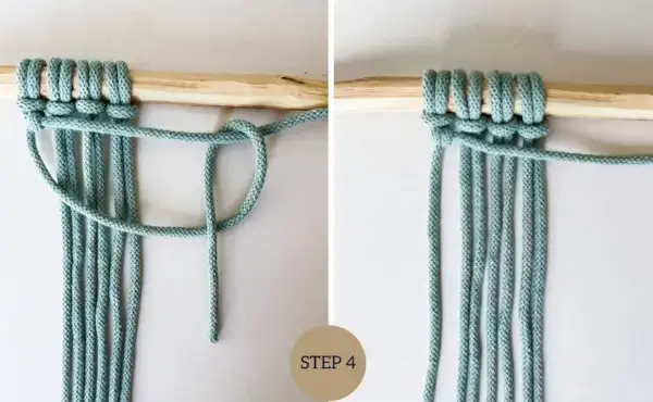 Double Half Hitch Knot Step-by-step Tutorial with Photos - Step 4  Mimi & basket 