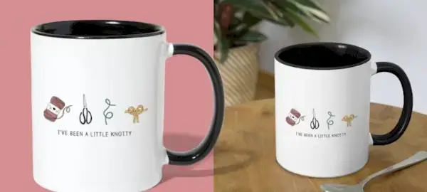 Macrame Mug Designs Quote Knotty  Mimi & basket 2