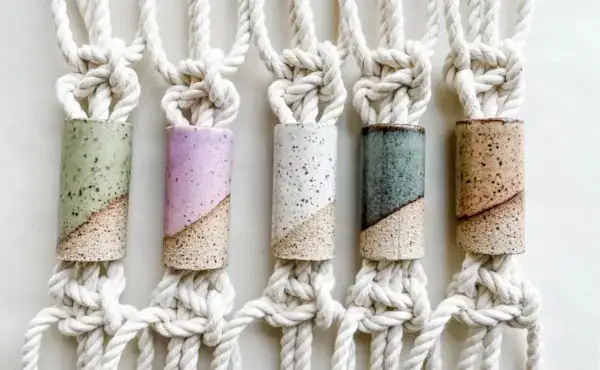 Gorgeous Ceramic Beads and Tubes for Macrame by Stacia Schaefer Design