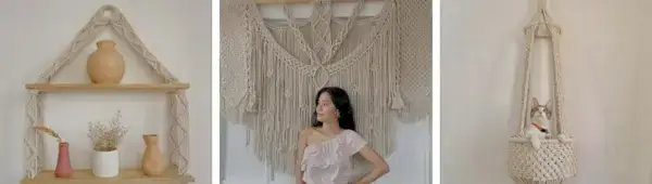 Habit Made Macrame Teacher - Macrame Tutorials and Patterns  Mimi & basket
