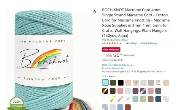 The Best Macrame Black Friday Deals - Enjoy up to 50 procent off on Cords