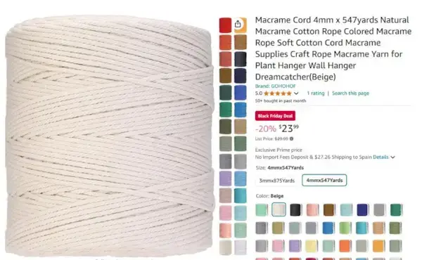 The Best Macrame Black Friday Deals - Enjoy up to 50 procent off on Cords