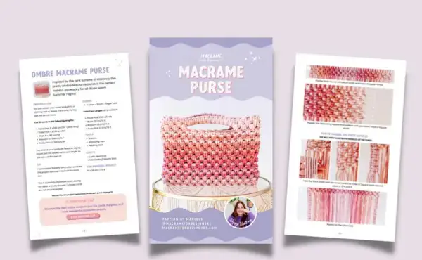 Easy DIY Macrame Bag Tutorial for Beginners (PDF) - Happy Knotting Macrame Patterns