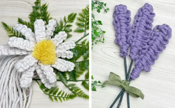 July Monthly Macrame Challenge - Macrame Flowers by Sheena Joy of Simply Inspired 