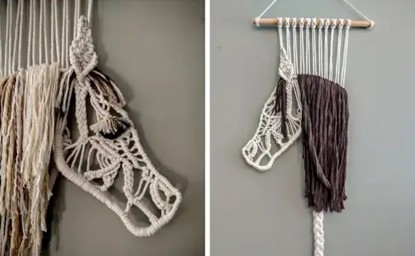 3월 월간 마크라메 챌린지 – 마크라메 말 / 유니콘 패턴 by MerrittMacrame