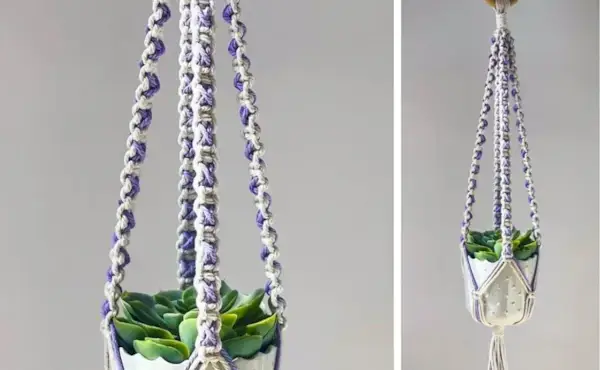 Maija ikmēneša makrama izaicinājums — X-Knot makrama augu pakaramais iesācējiem